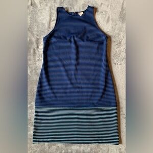 Merona Navy and Bright Blue Striped Dress